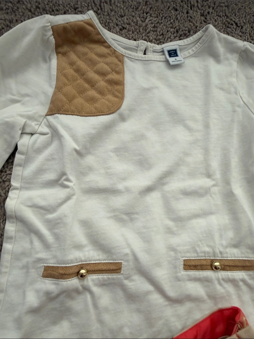 Janie and Jack Off-White Knit Tee & Skirt - Picture 4 of 8